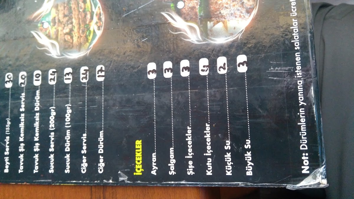 Menu Dürümcü Mehmet Usta | Dili Dışarıda Dürüm-9