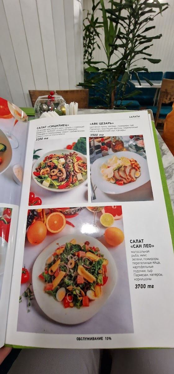 Menu Druzhba Almaty-2
