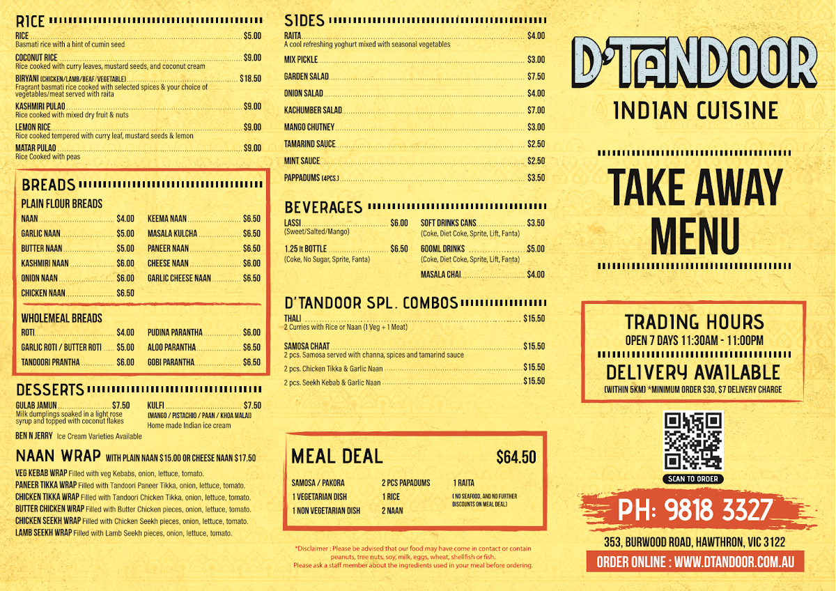 Menu D'tandoor Restaurant-1
