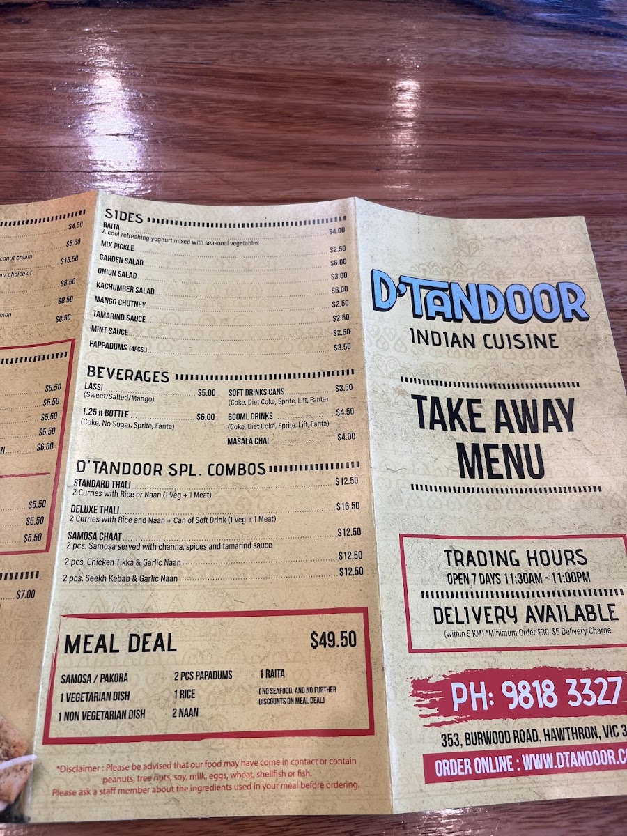 Menu D'tandoor Restaurant-10
