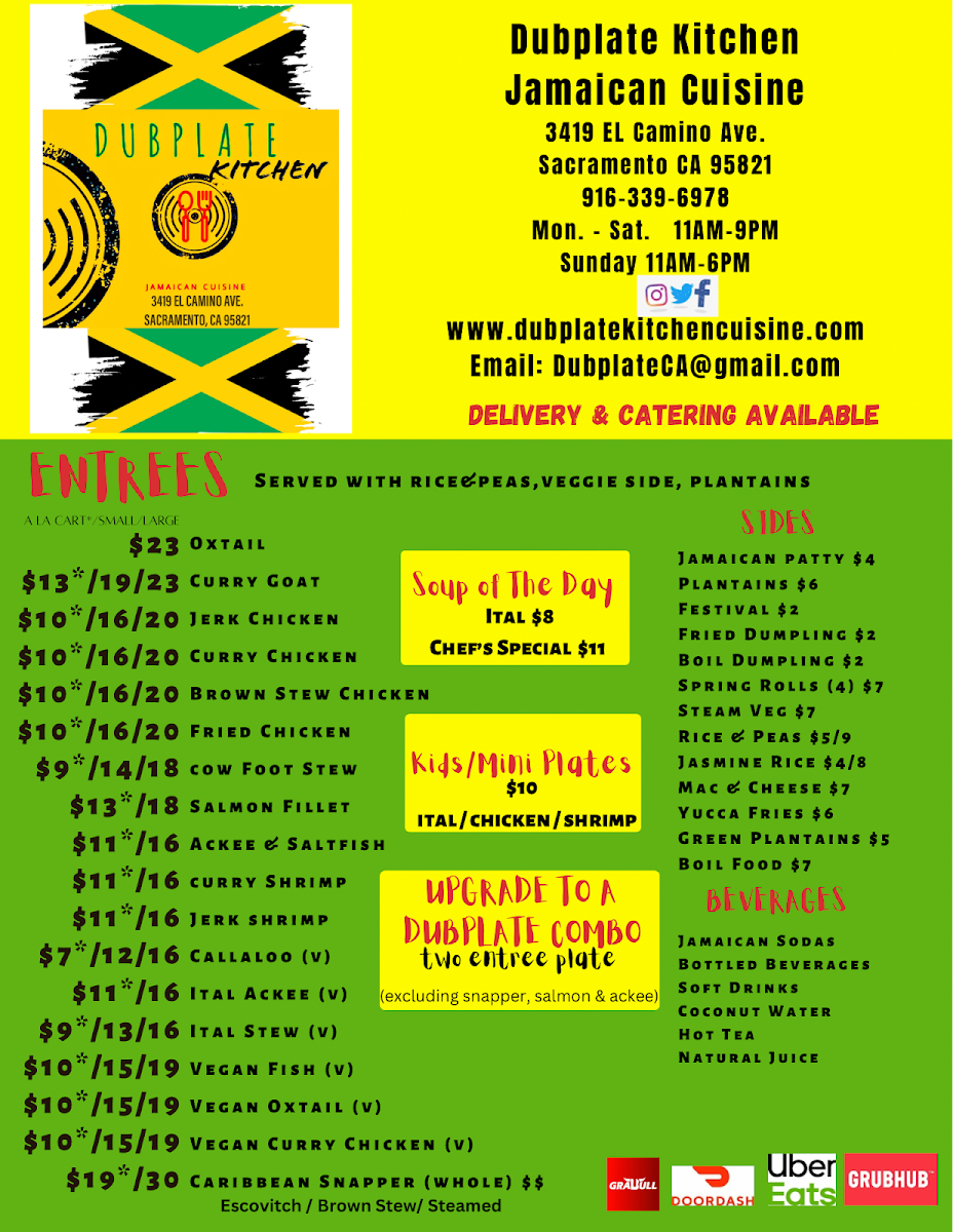Menu Dubplate Kitchen & Jamaican Cuisine-1