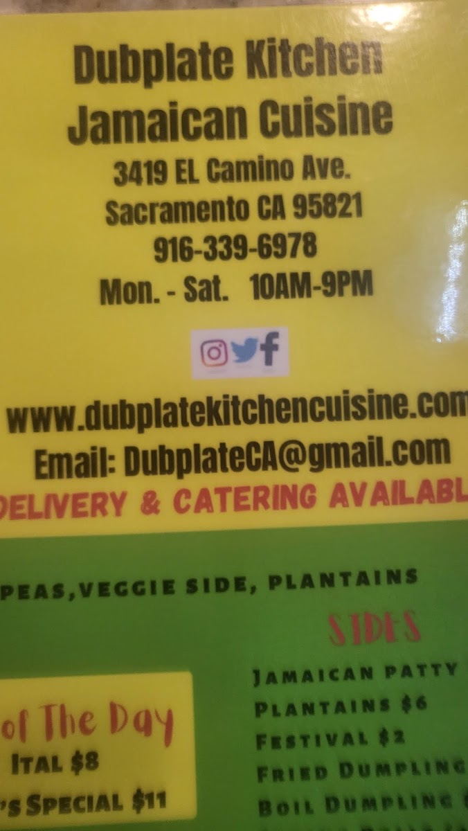 Menu Dubplate Kitchen & Jamaican Cuisine-9