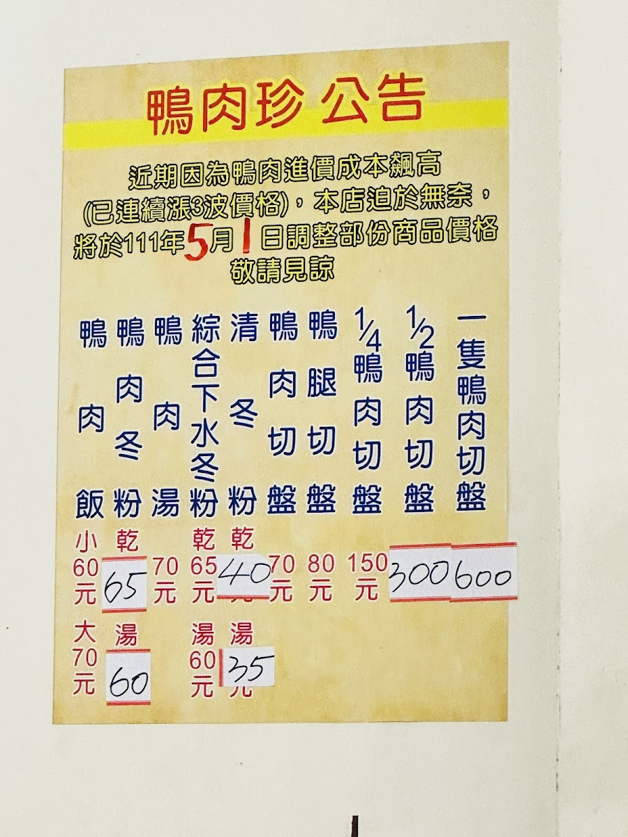 Menu Duck Zhen-3
