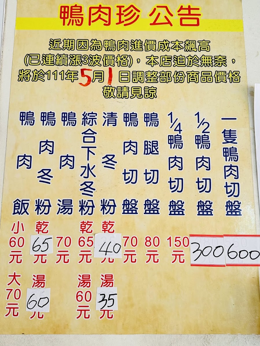 Menu Duck Zhen-8