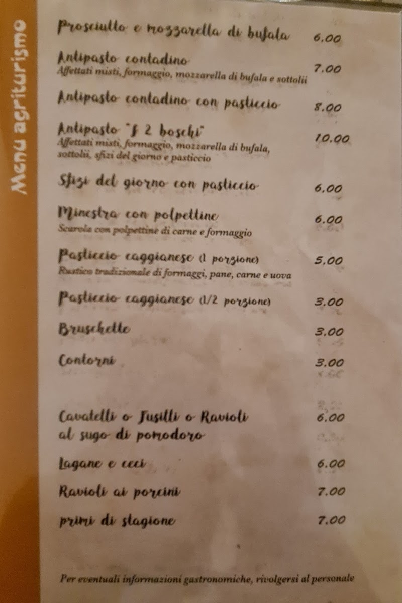 Menu Due Boschi Agriturismo-5