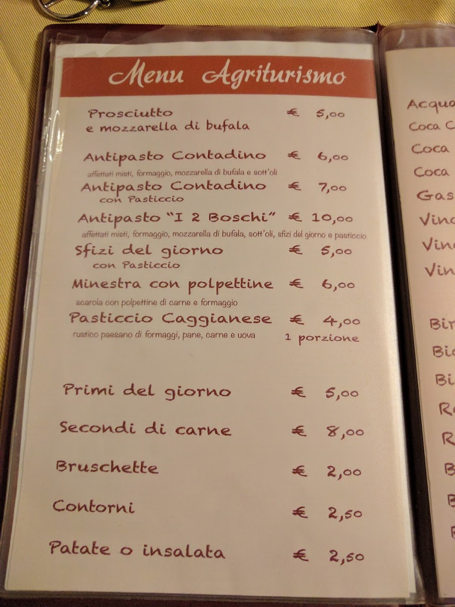 Menu Due Boschi Agriturismo-7