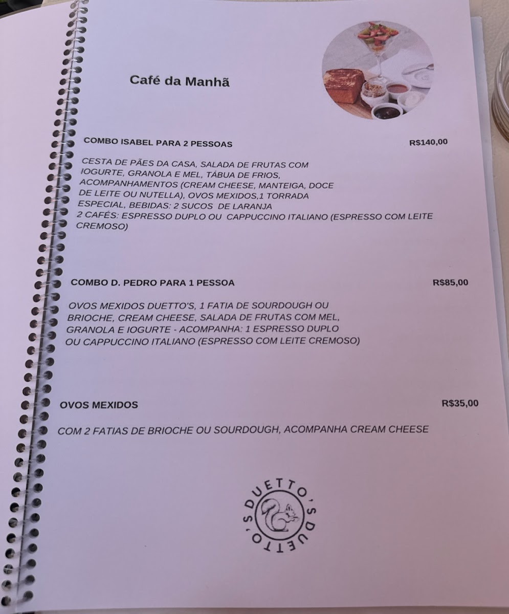 Menu Duetto's Bistrô E Café (Casa Da Princesa Isabel)-4