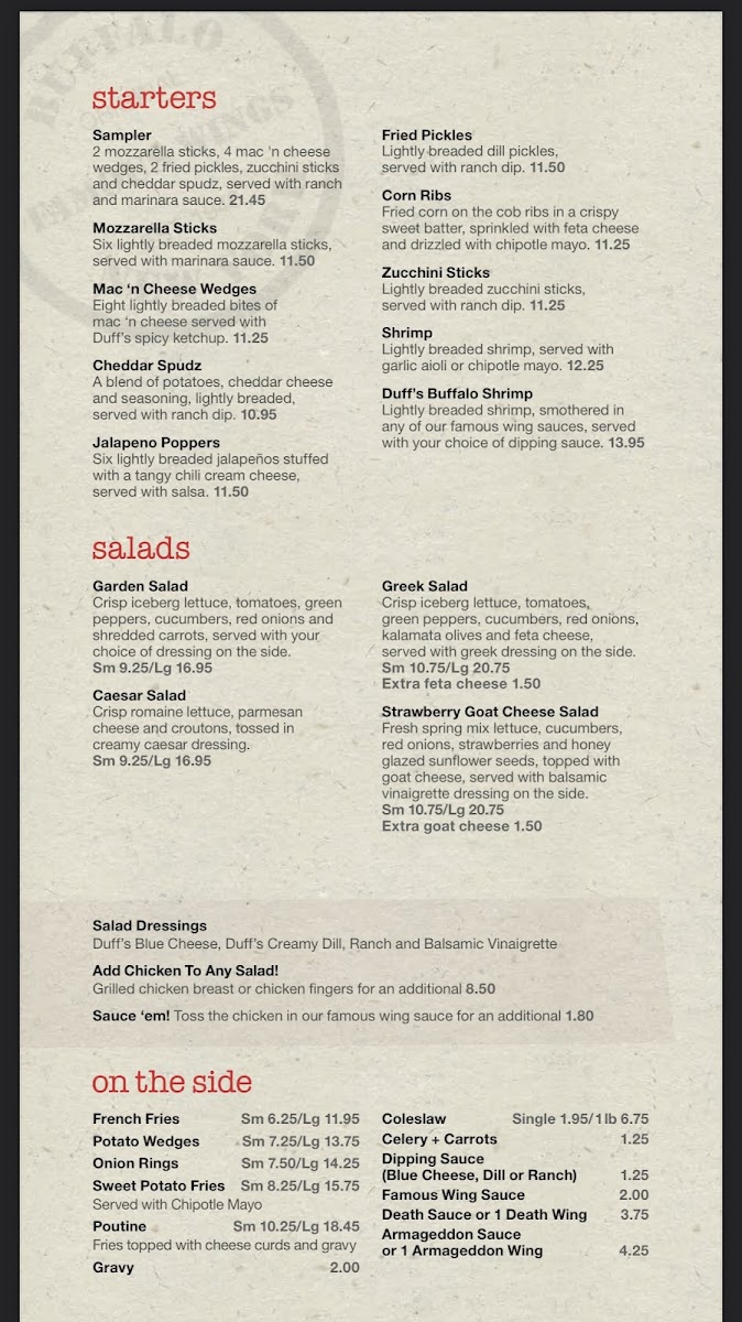 Menu Duff's Famous Wings-1