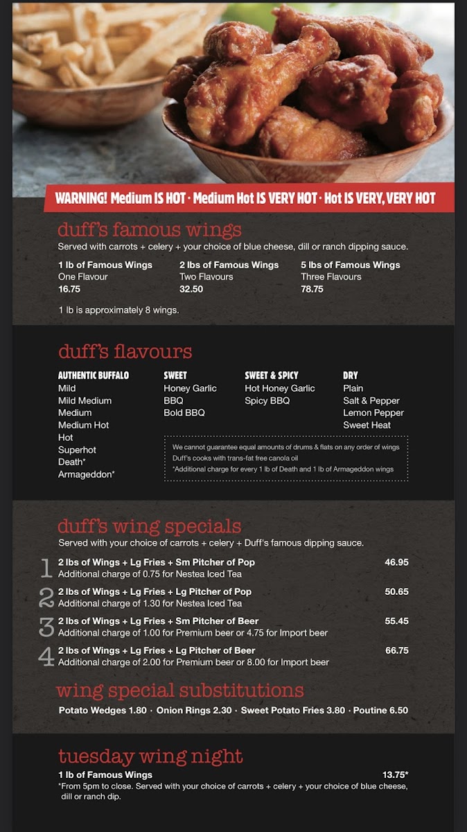 Menu Duff's Famous Wings-3