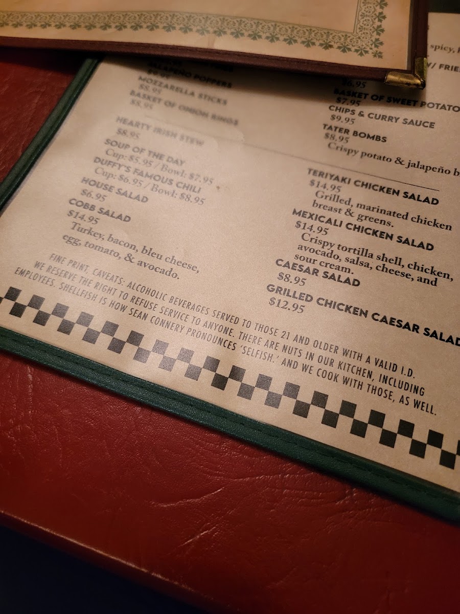 Menu Duffy's Tavern & Family Restaurant-8