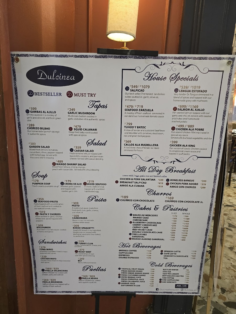 Menu Dulcinea-1