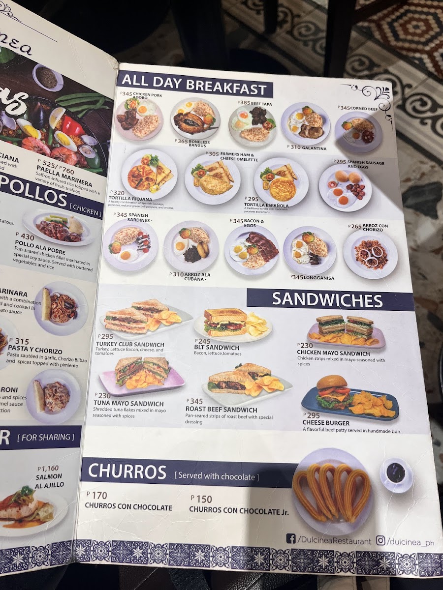 Menu Dulcinea-7
