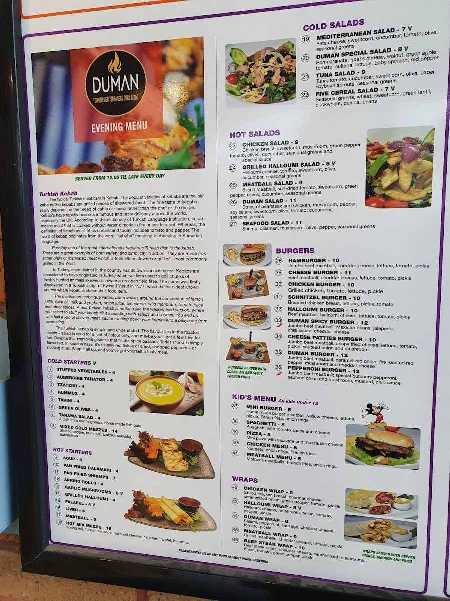 Menu Duman Turkish Mediterranean Grill Bar-1