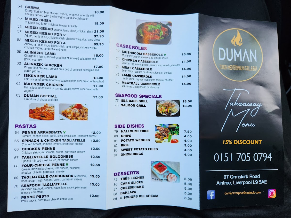Menu Duman Turkish Mediterranean Grill Bar-7