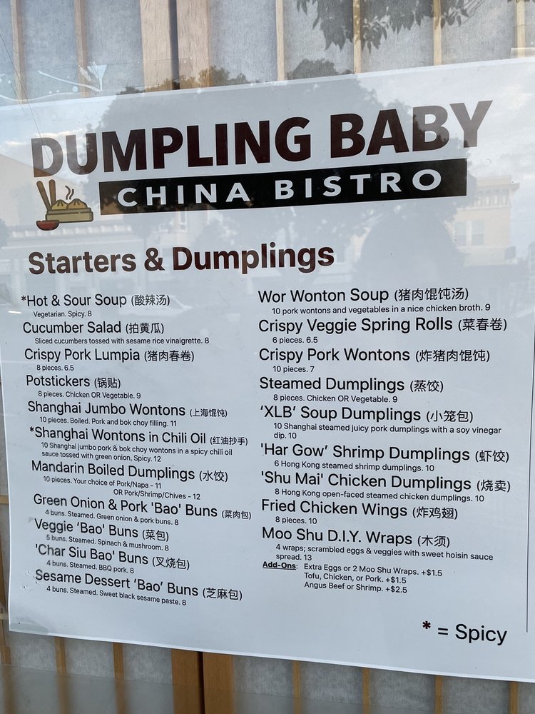 Menu Dumpling Baby China Bistro-7
