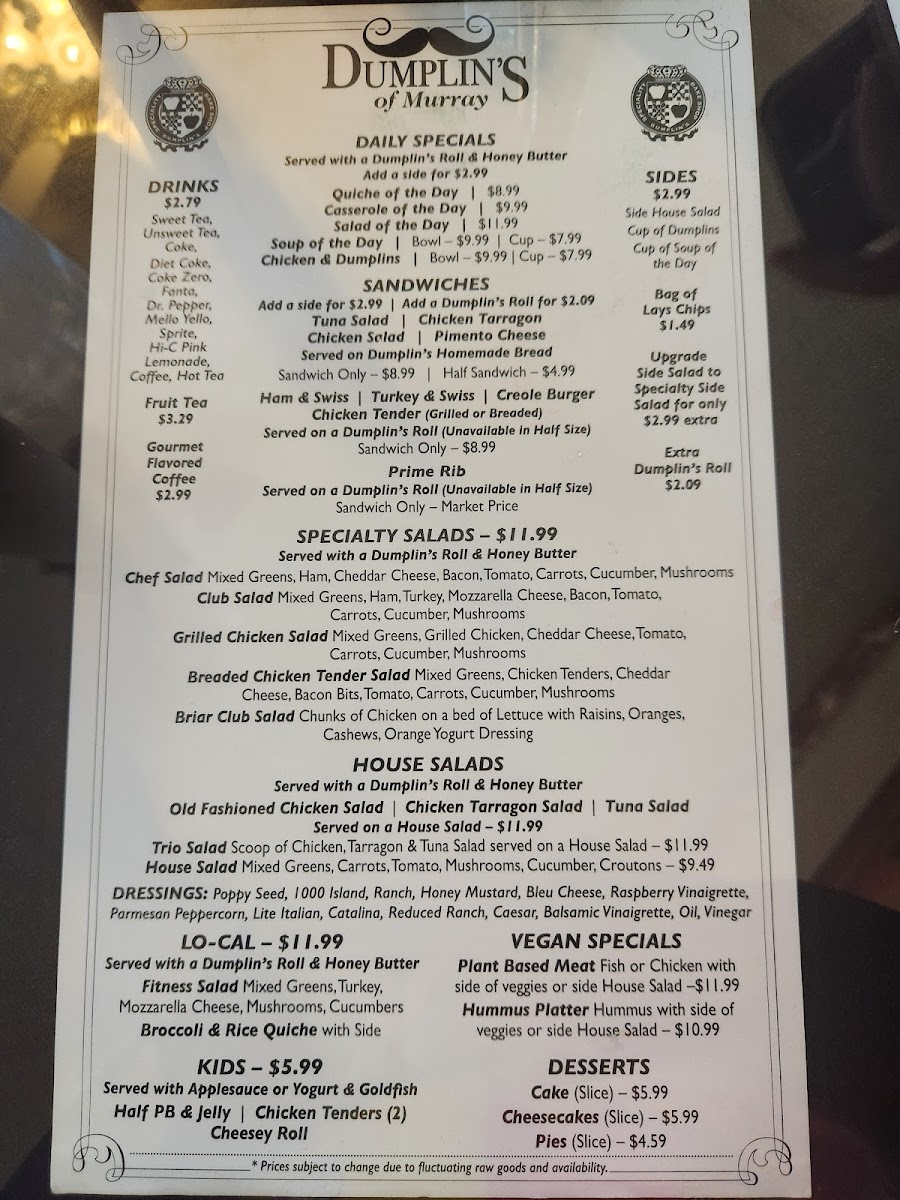 Menu Dumplin’S Of Murray-3