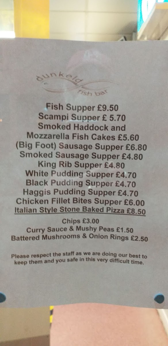 Menu Dunkeld Fish Bar-7