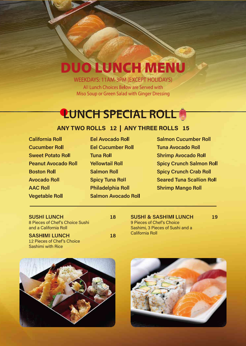 Menu Duo Modern Japanese Cuisine & Hibachi-10