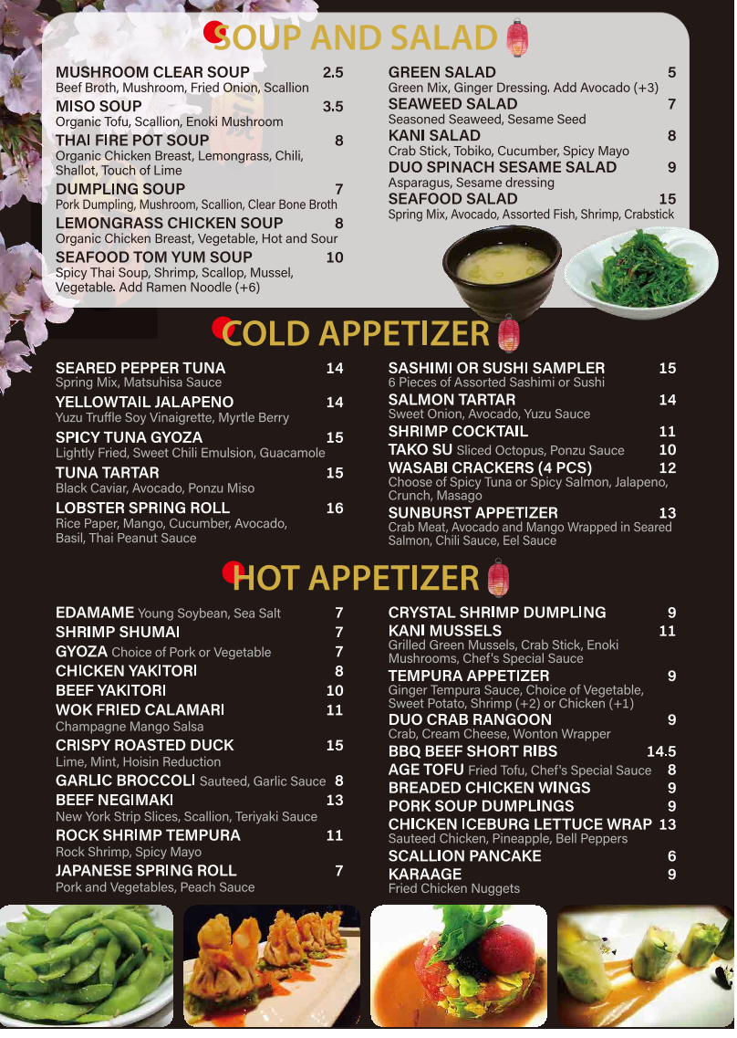 Menu Duo Modern Japanese Cuisine & Hibachi-4
