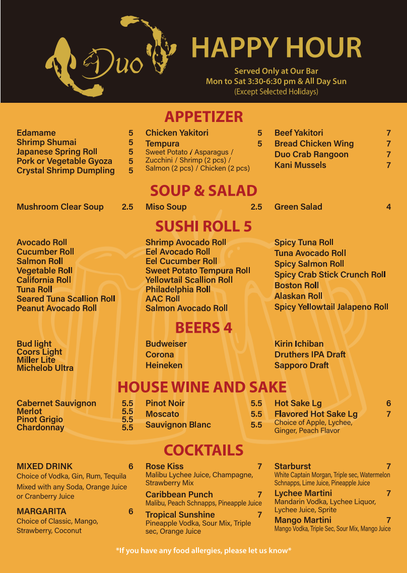 Menu Duo Modern Japanese Cuisine & Hibachi-8