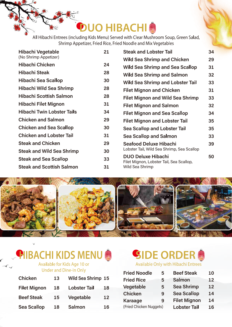 Menu Duo Modern Japanese Cuisine & Hibachi-9