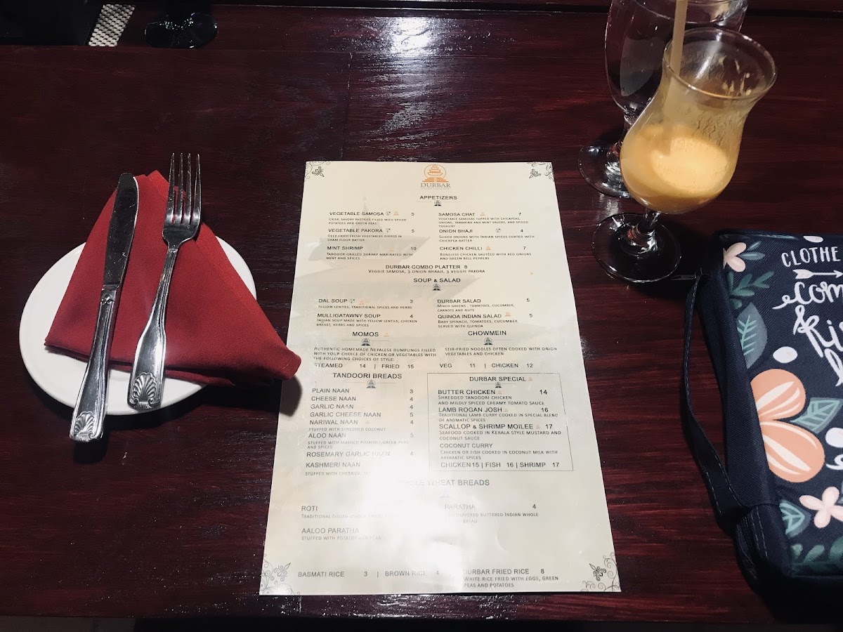Menu Durbar Nepalese And Indian Bistro (Loveland)-7