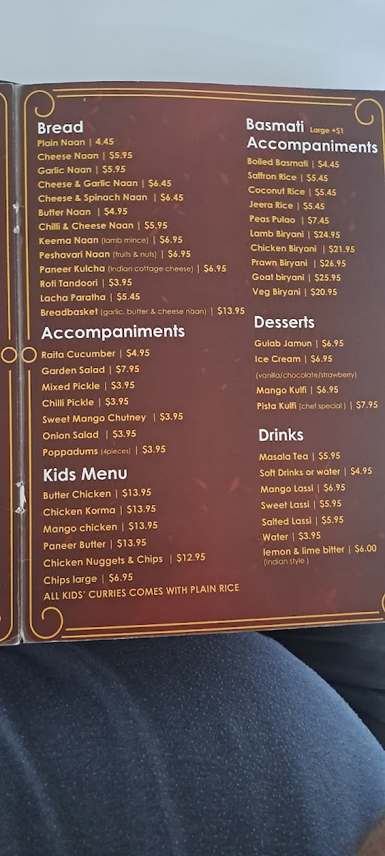 Menu Durga Indian Cuisine - Logan-10