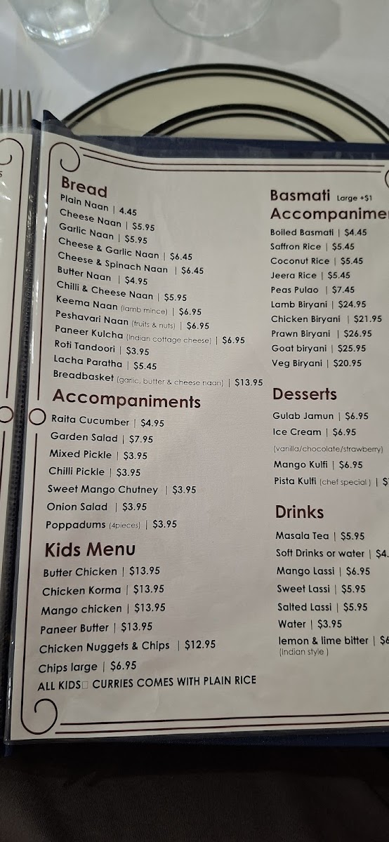 Menu Durga Indian Cuisine - Logan-9