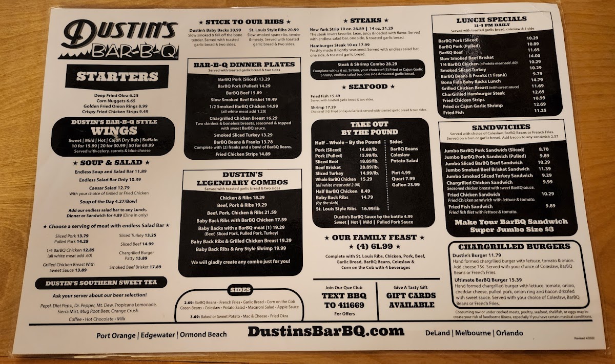 Menu Dustin's Bar-B-Q-2