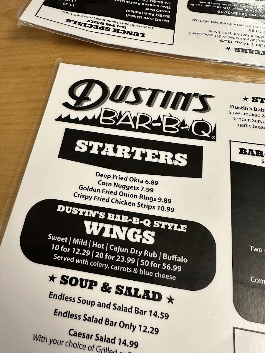 Menu Dustin's Bar-B-Q-5