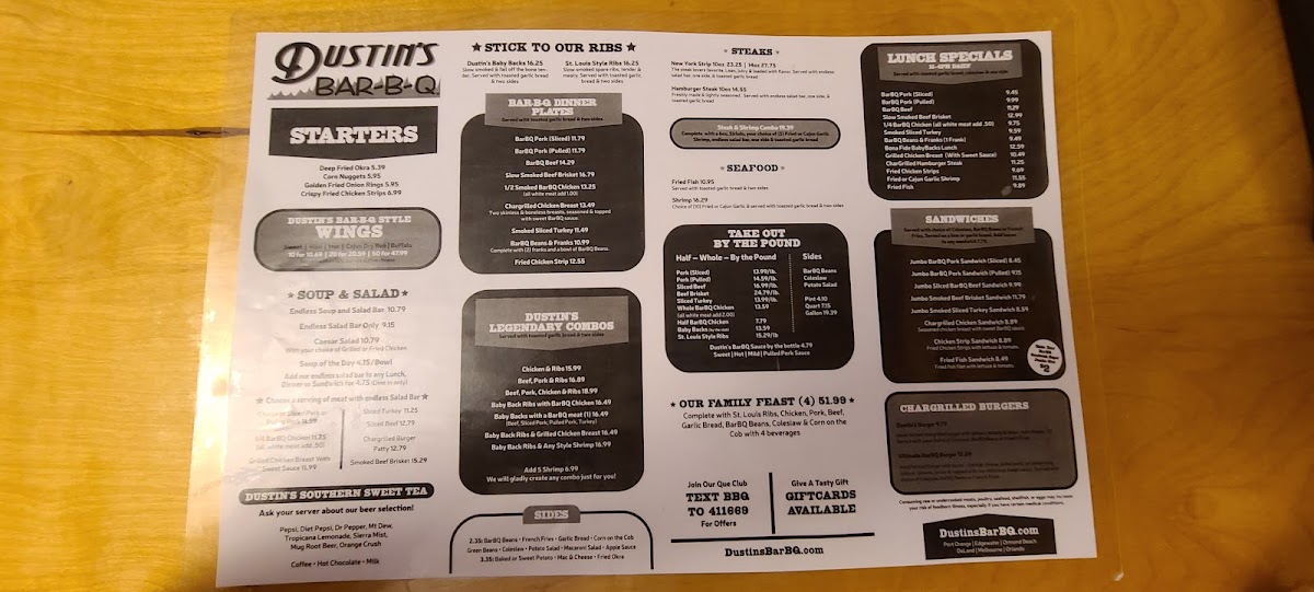 Menu Dustin's Bar-B-Q-6