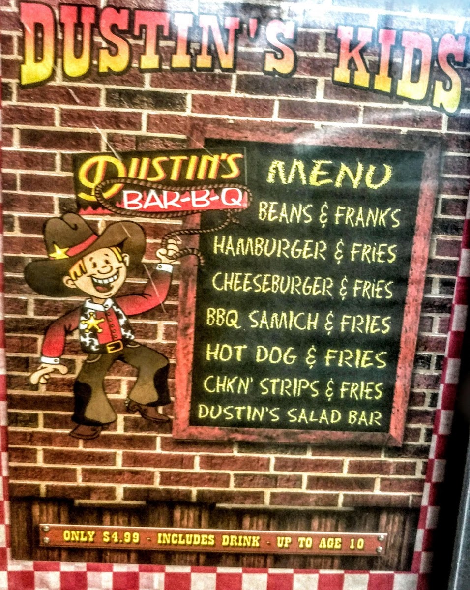 Menu Dustin's Bar-B-Q-8