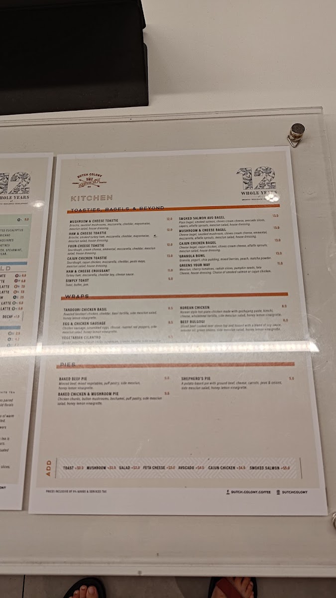 Menu Dutch Colony Coffee Co.-1