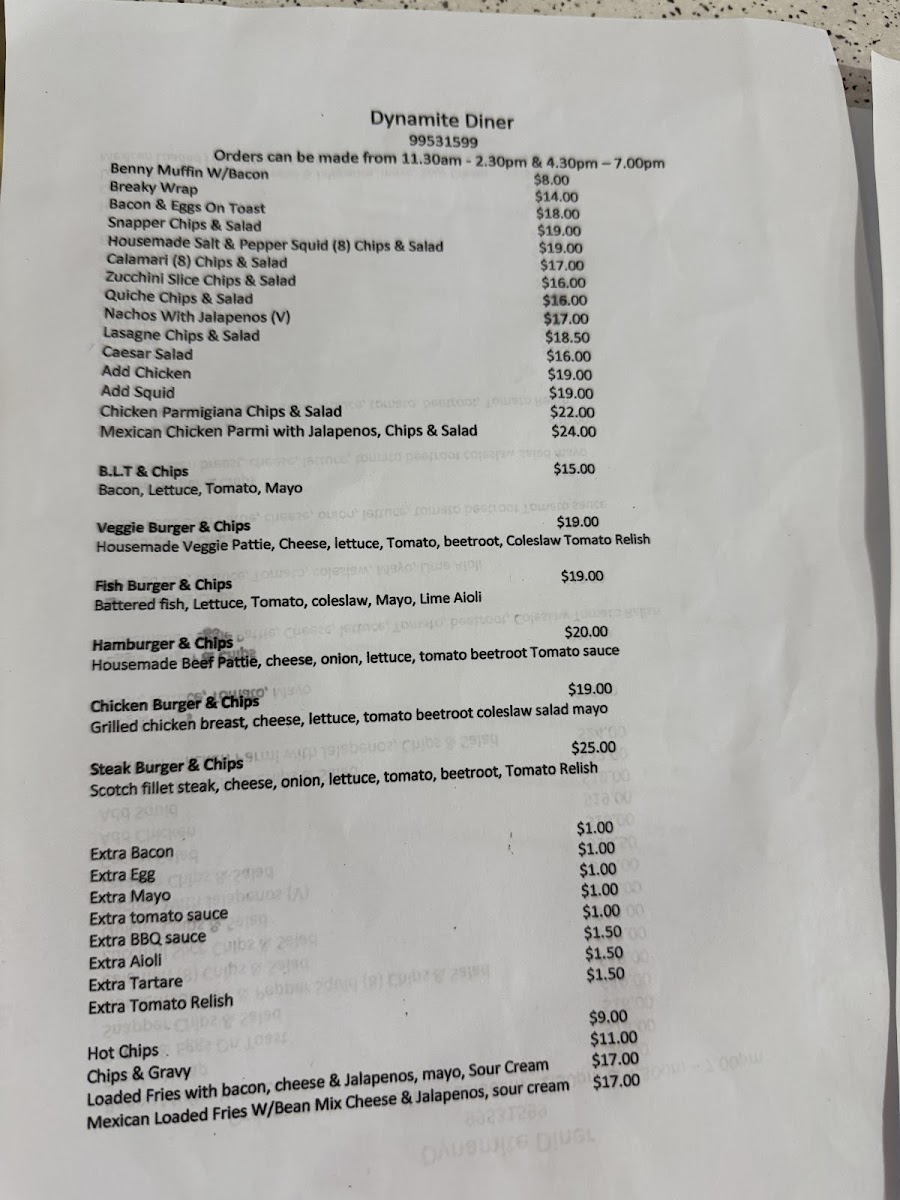Menu Dynamite Diner-1