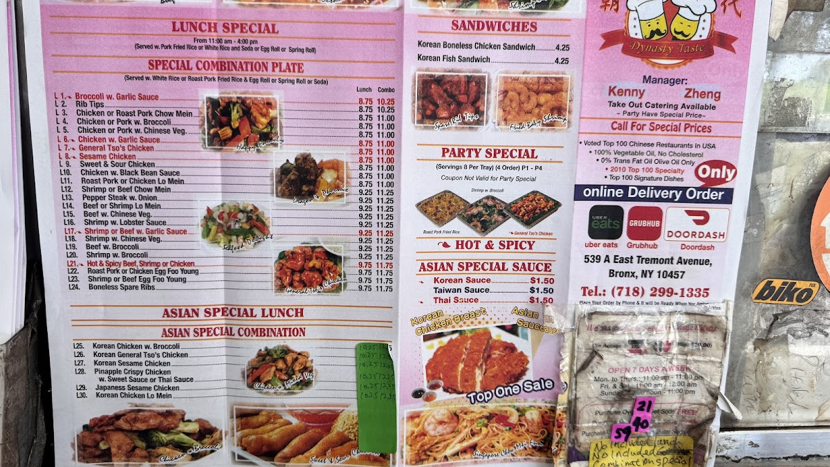 Menu Dynasty Taste-1