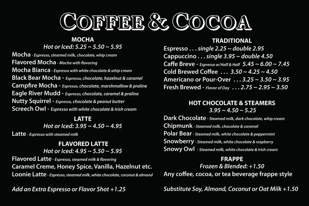 Menu Eagle River Roasters-1