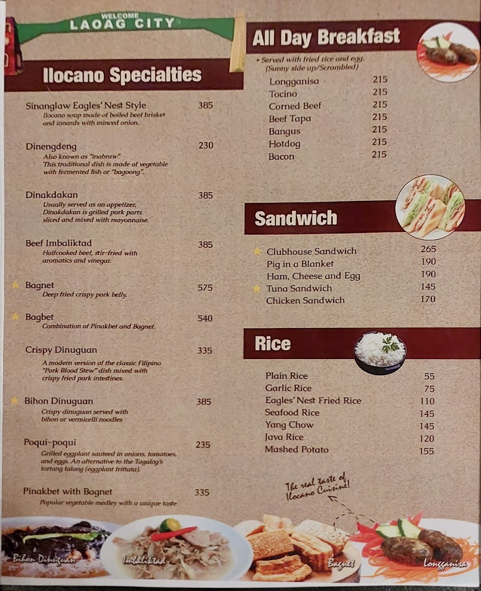 Menu Eagles' Nest Bar And Restaurant-2
