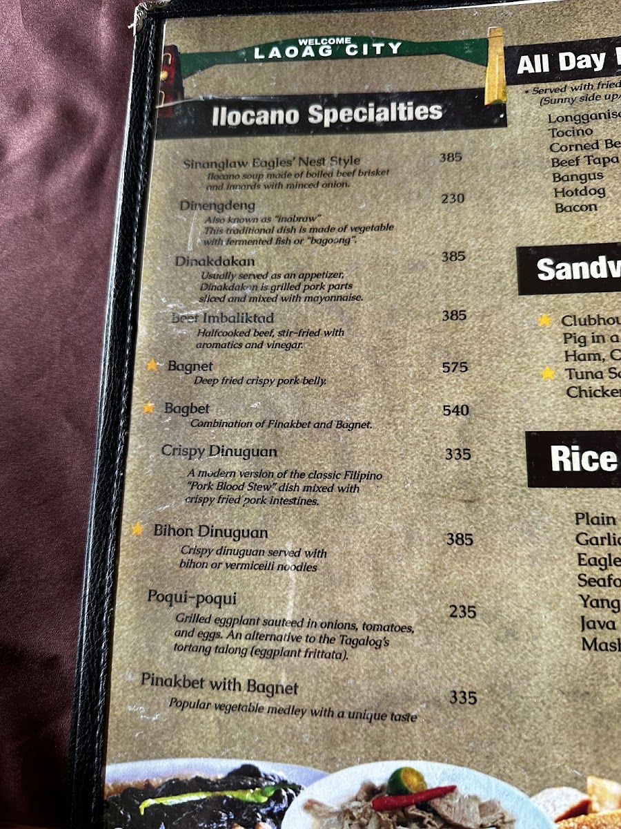 Menu Eagles' Nest Bar And Restaurant-7