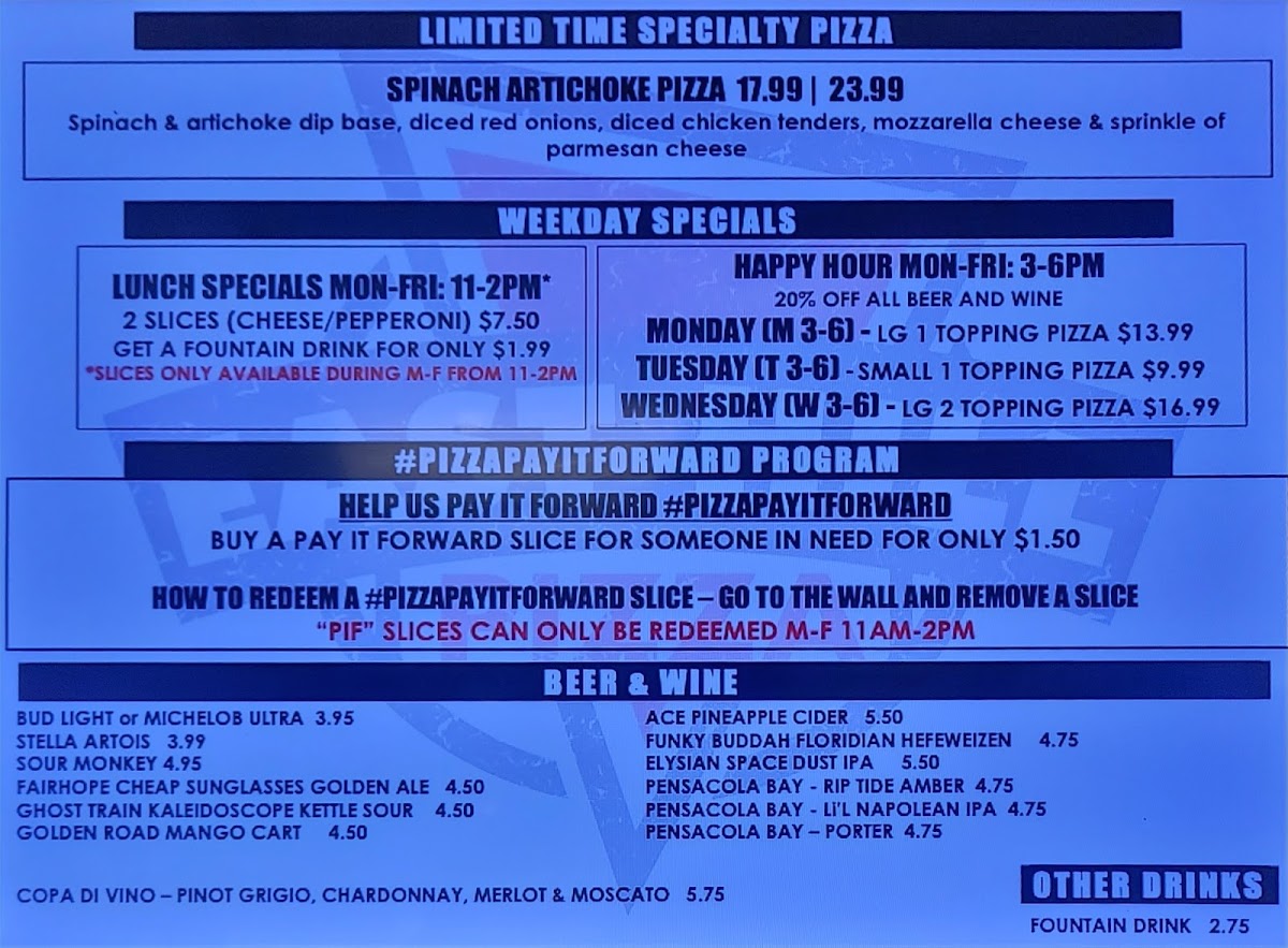 Menu East Hill Pizza-1