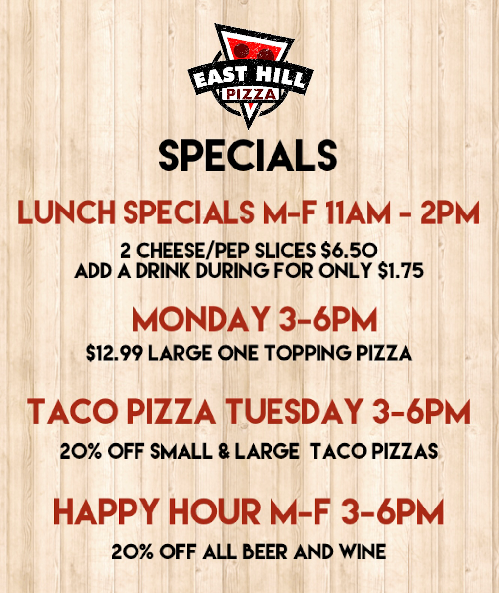 Menu East Hill Pizza-4