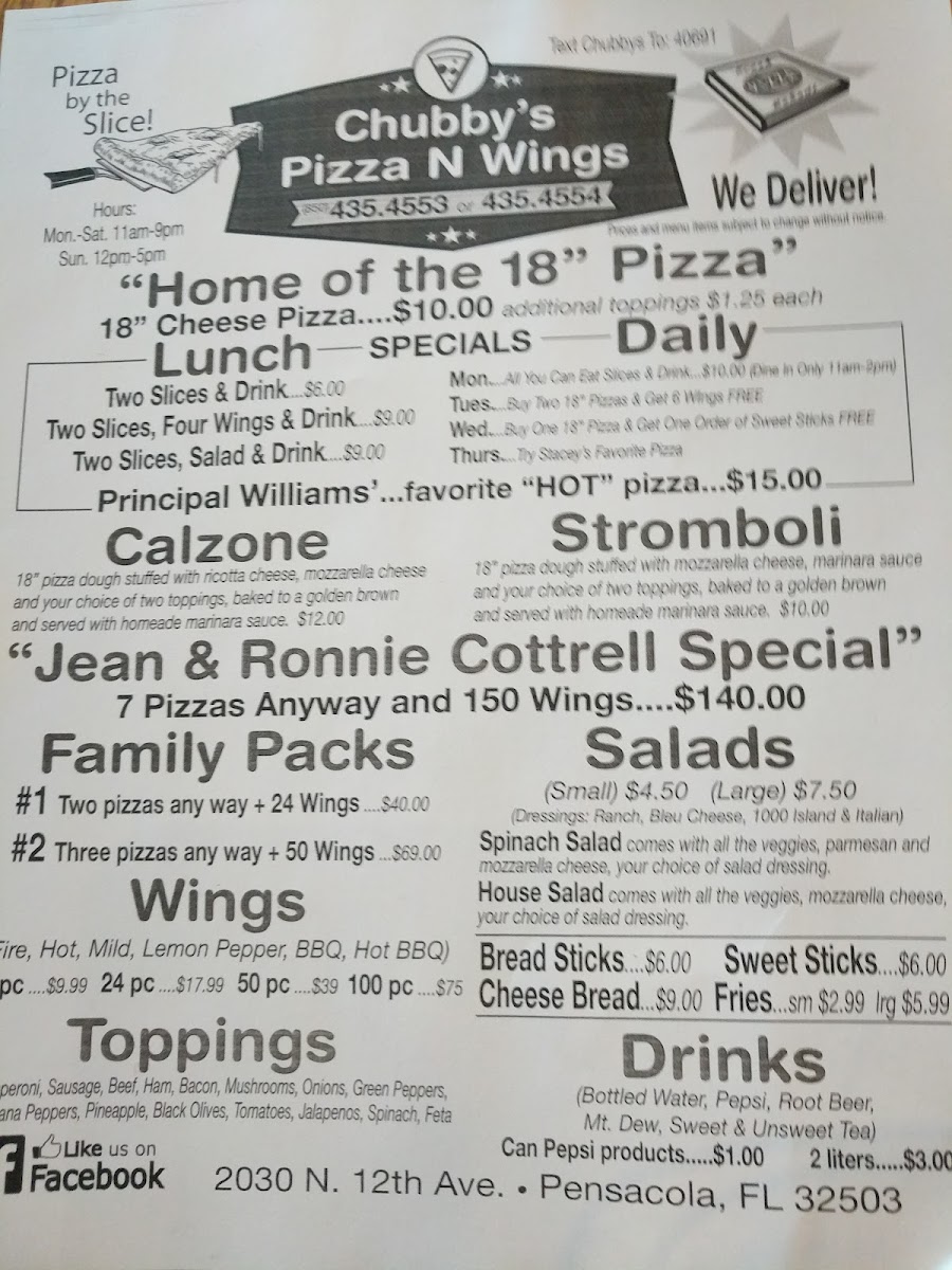 Menu East Hill Pizza-7