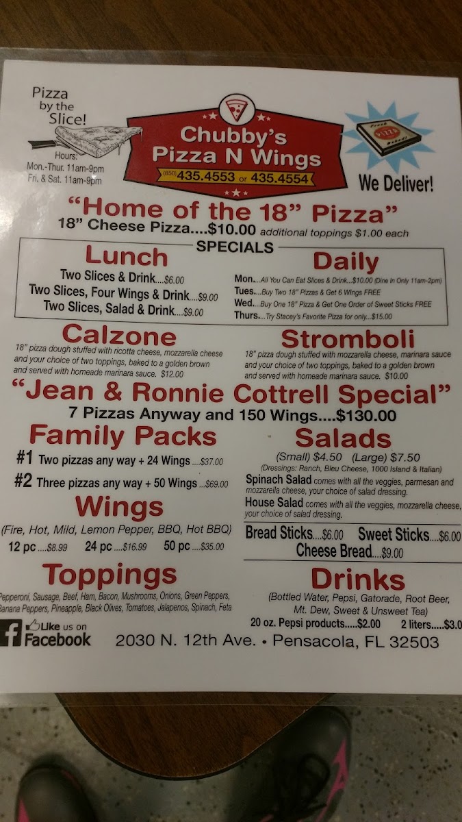 Menu East Hill Pizza-8