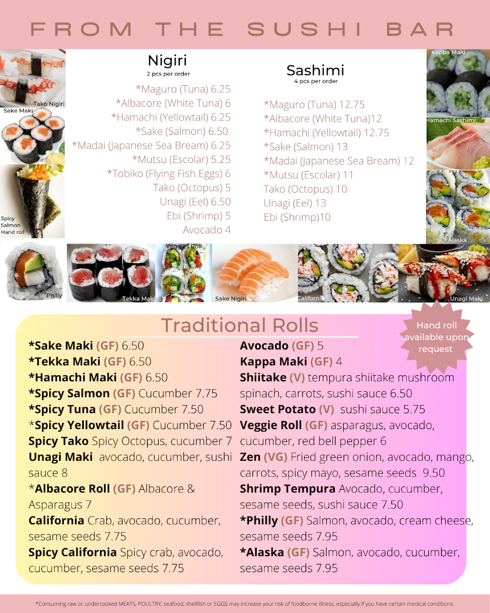 Menu East Moon Sushi & Grill-1