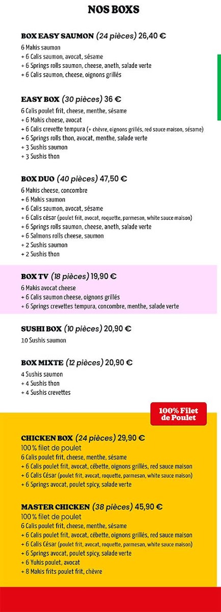 Menu Easy Sushi - Marseille-1