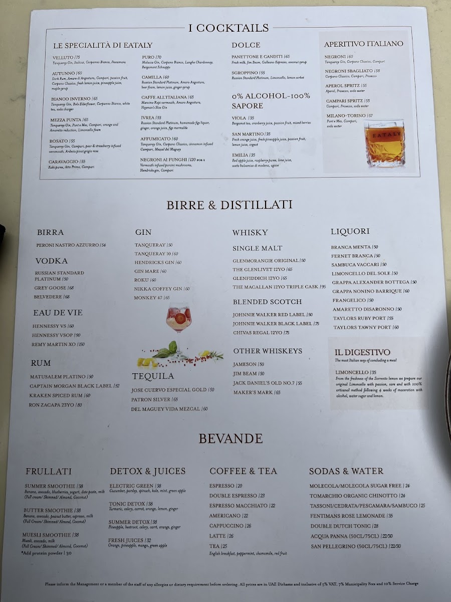 Menu Eataly At The Beach Dubai-8