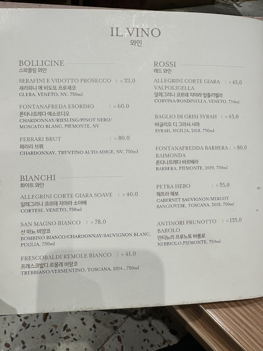 Menu Eataly Pangyo-9