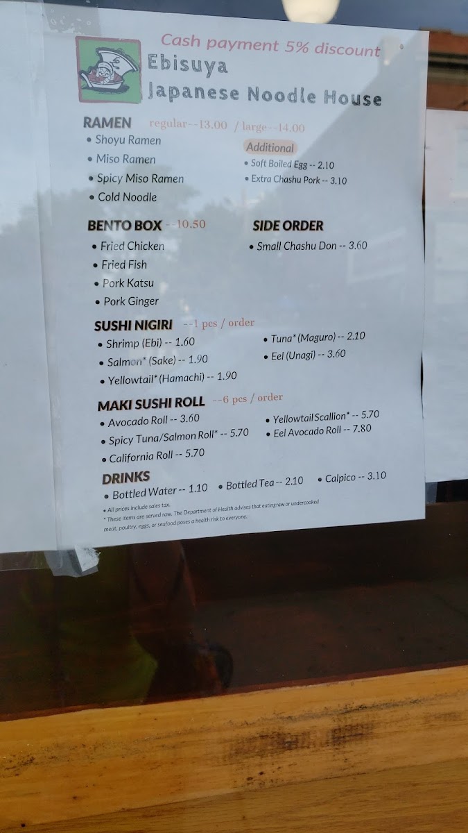 Menu Ebisuya Japanese Noodle House-8