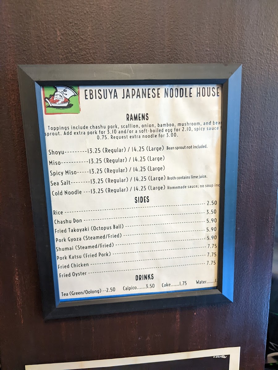 Menu Ebisuya Japanese Noodle House-9