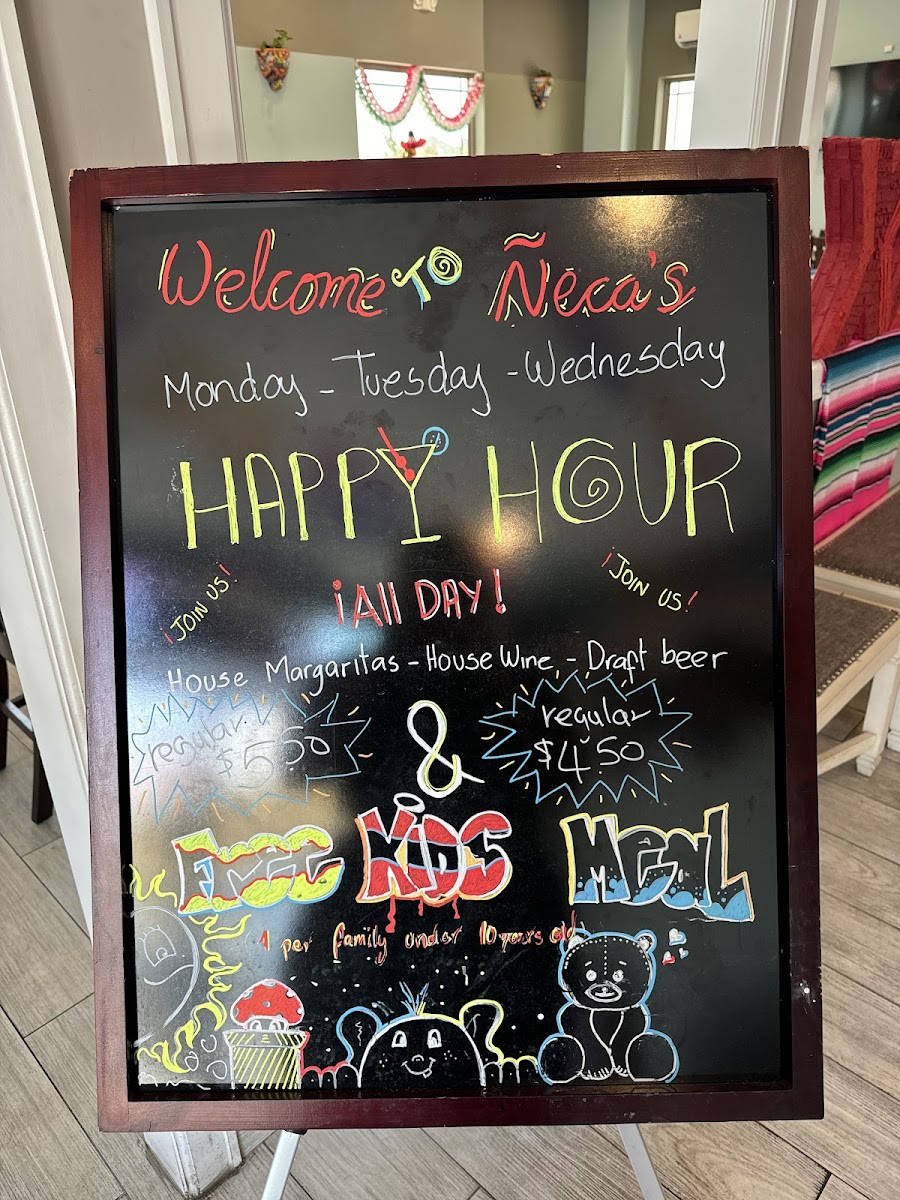 Menu Ñeca's Mexican Restaurant & Cantina - Fm 1463-2