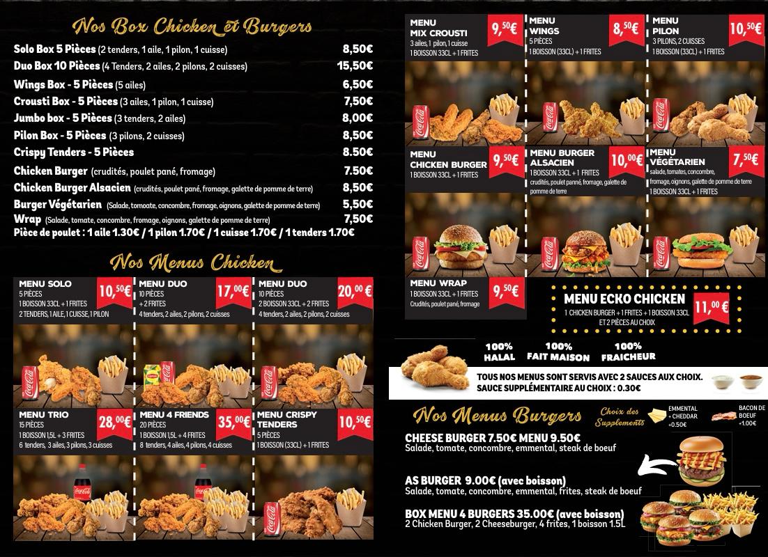 Menu Ecko Chicken-Koenigshoffen-1